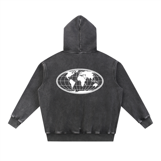 SWC_Essential Snow Wash Fleece Oversize Hoodie