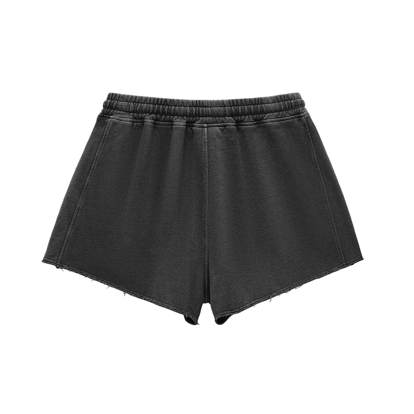 Raw Edge Drawstring Shorts