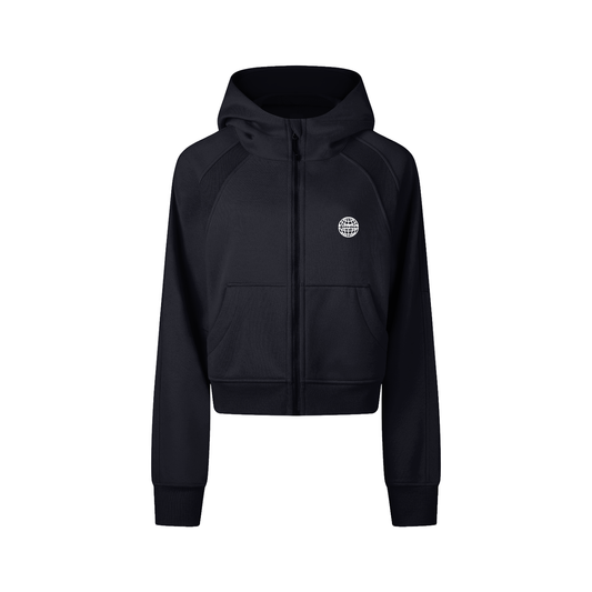 Women's Cropped Full-Zip Hoodie