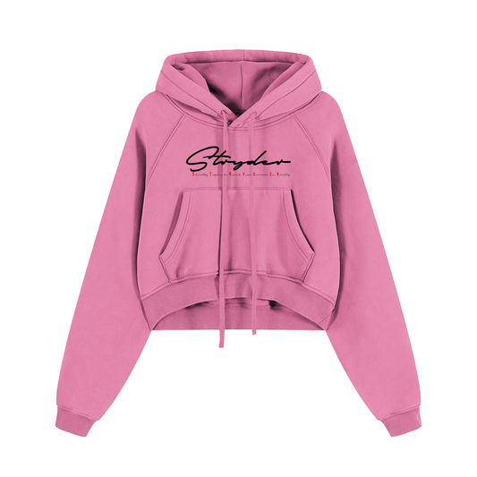 Snow Washed Cropped Hoodie