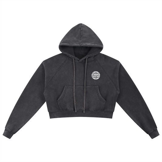 Women's Snow Washed Cropped Hoodie