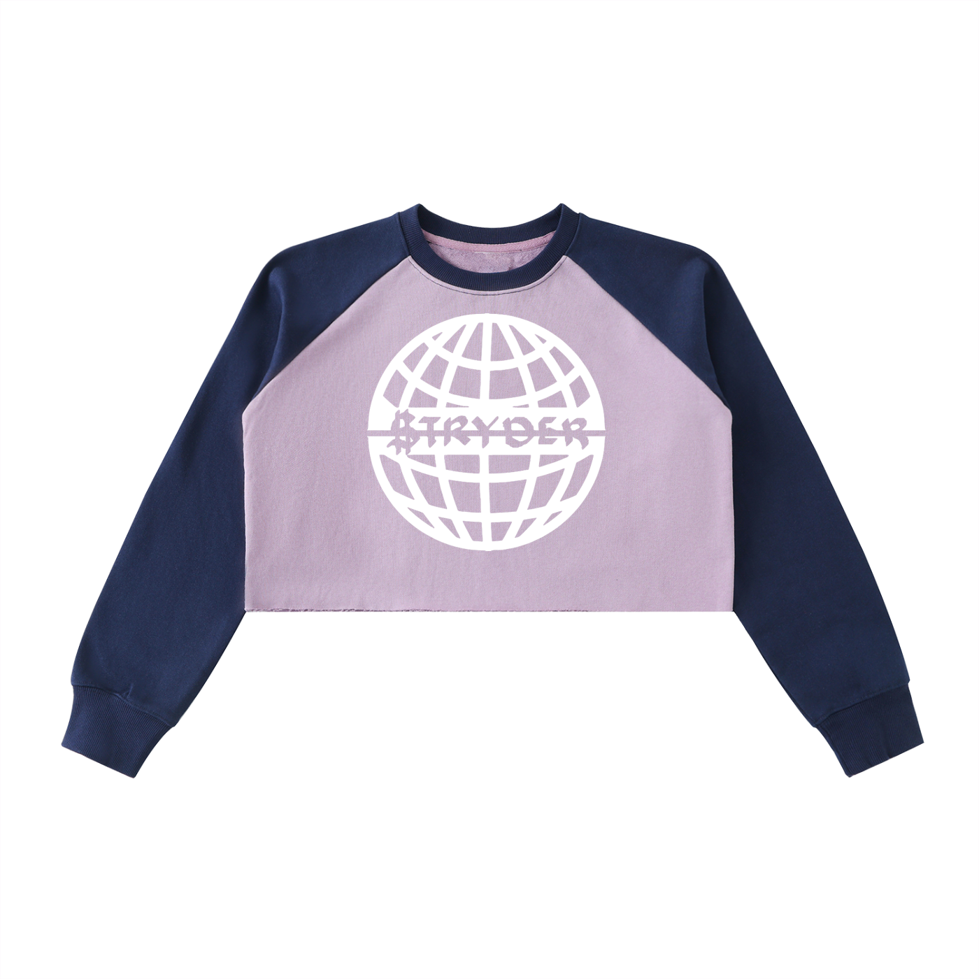 Women's Raw-Hem Color-Block Raglan Crop Sweatshirt
