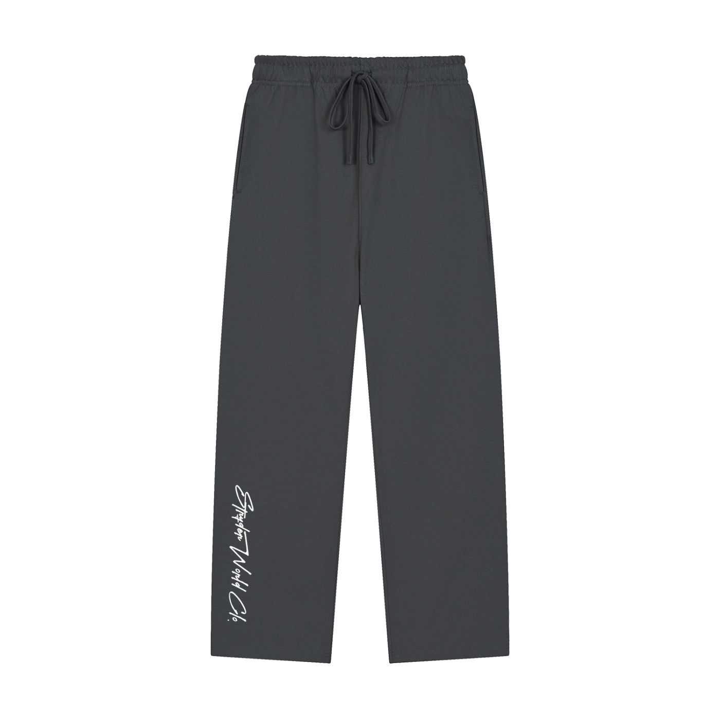 Solid Color Straight-Leg Sweatpants