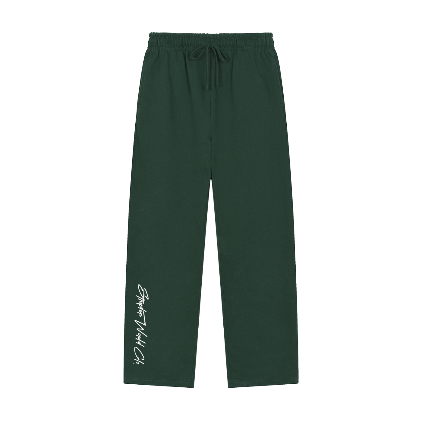 Solid Color Straight-Leg Sweatpants